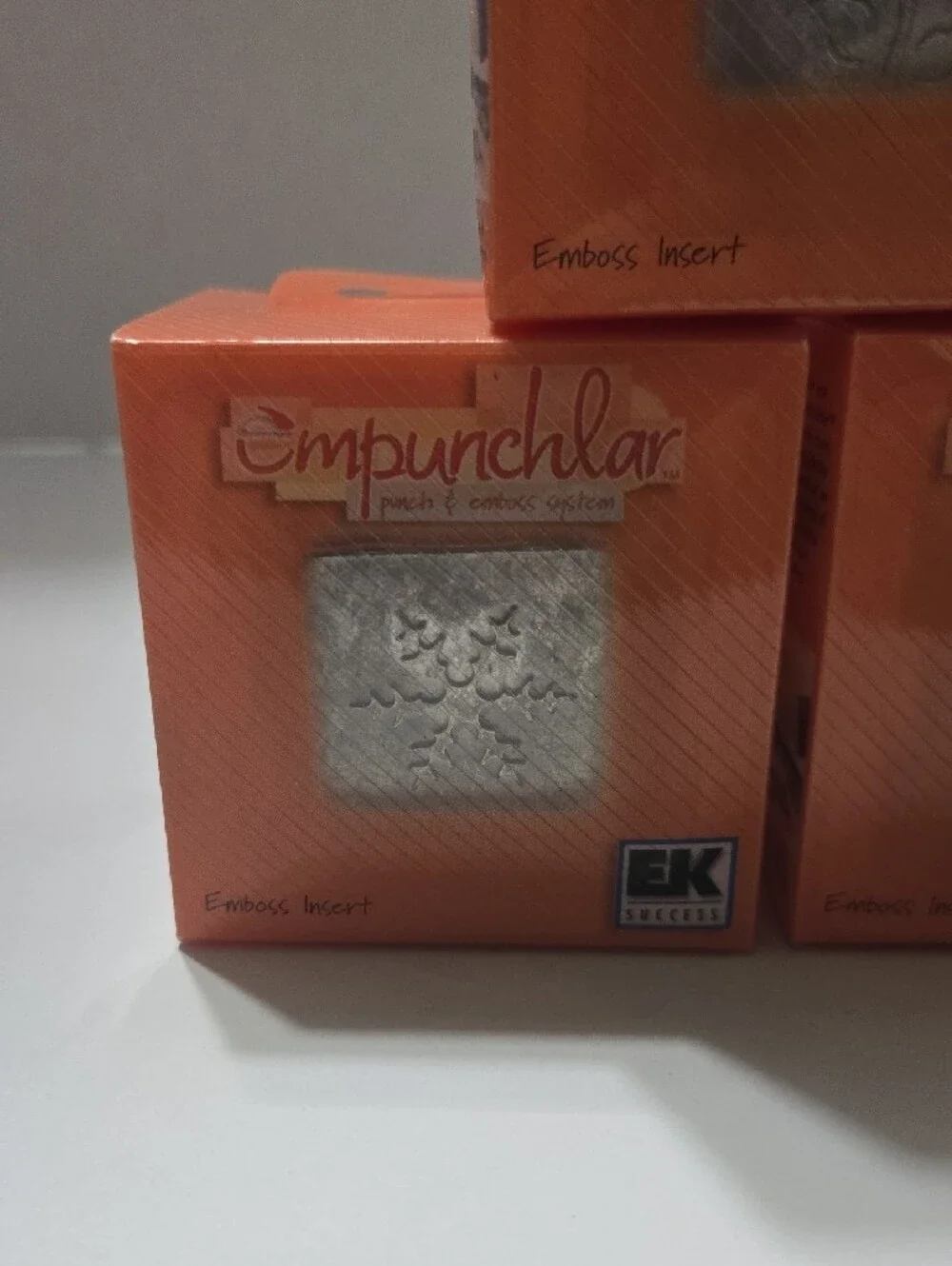 EK Success Empunchlar Punch Emboss Insert Snowflake Rose & LOVE